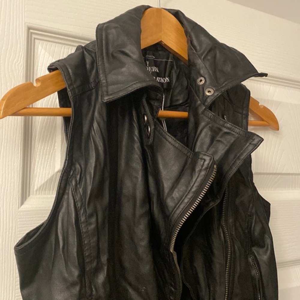 Faux leather Vest